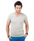 Short Sleeves - Organic Cotton Stretch, V Neck T- Shirt @ Rs.299