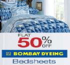 50% Off or more on Bombay Dyeing Bedsheets