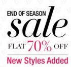 End of season sale Flat 70% off