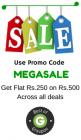 Get Flat Rs. 250 off on Rs. 500
