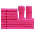 Story@Home Sensational Solid 10 Piece 450 GSM Cotton Face Towel Set - Pink, 10 Piece