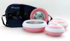 Princeware Cosmic Casserole Set with Pouch, Set of 3, Pink