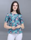 Selvia  Casual Regular Sleeve Printed Women Multicolor Top
