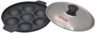 Tosaa Non stick 7 cavity appam patra with lid, 17 cm
