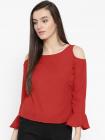 U&F Casual Cold Shoulder Solid Women