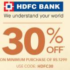 Extra 30% off with HDFC Card