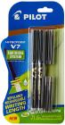 Pilot V7 Hi-Tecpoint Roller Ball Pen with Cartridge System - 2 Black Pens, 4 Black Cartridges