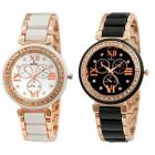 Swisstyle Combo of 2 Analogue White Dial Womens Watches-Ss-703W-703B