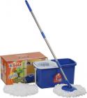 Gala Spin mop with easy wheels and bucket for magic 360 degree cleaning (with 2 refills)