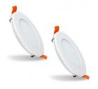 Crompton LSDRMN-WW-Pro2 Slim Flat 18-Watt LED Panel Light Combo (Pack of 2, Warm White, Round)