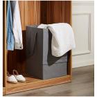 Amazon Brand - Solimo Fabric Foldable Laundry Organiser, Grey