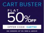 Flat 50% off on orders of Rs. 1999 & above