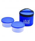 Ruchi Housewares Blue Polypropylene Small Round Tiffin - Set of 2