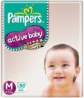 Pampers Active Baby Diapers Medium 90 Pieces (6 to 11 kg)