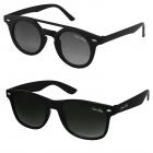 Silver Kartz Wayfarer Unisex Sunglasses Combo(Cm001| 55| Black)