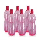 Cello Polka PET Bottle Set, 1 Litre, Set of 6, Pink